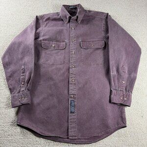 Vintage G. H. Bass Distressed Button Down Shirt Purple Men’s Size 15 / Medium